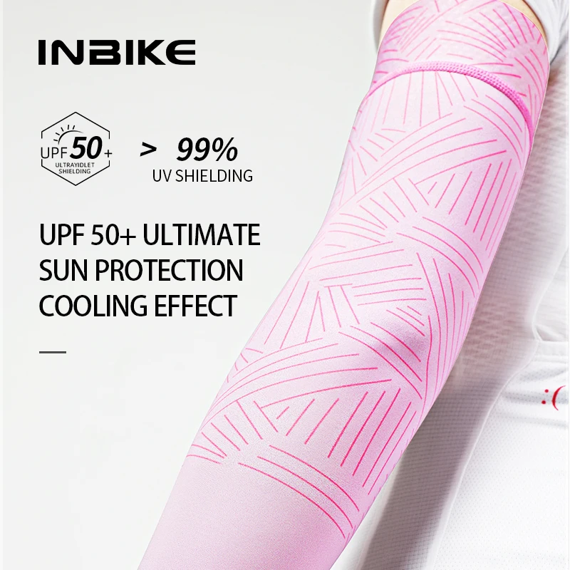 INBIKE Arm Cycling Sleeves Man Bicycle Riding UV Protection Sleeves Sunscreen Arm Cover Ice Silk Arm Cover Bicycle Accessories