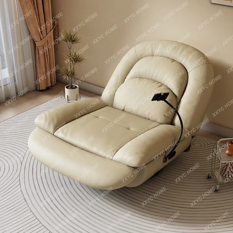 أريكة كسولة قابلة للسحب كهربائية متعددة الوظائف كرسي جلدي لغرفة المعيشة كرسي هزاز غير رسمي أثاث غرفة المعيشة الفردية #4