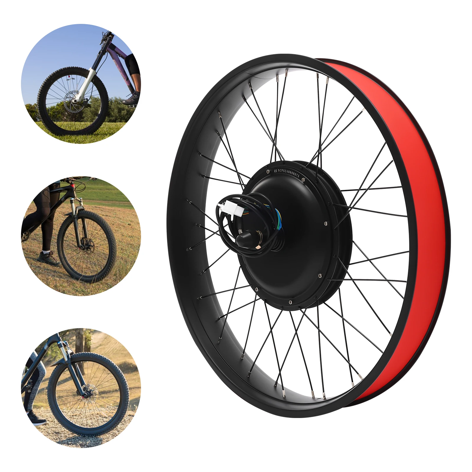 26 بوصة 1000 واط العجلات الأمامية دراجة كهربائية محور المحرك تيار مستمر 48 فولت فرش السيارات عدة ، شاشة الكريستال السائل دراجة كهربائية تحويل عدة