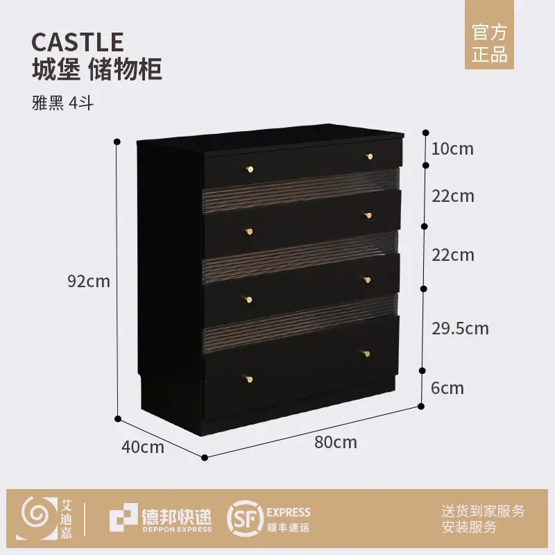 Gabinete de té de castillo, gabinete lateral de comedor de madera maciza, almacenamiento de pared moderno Simple, gabinete de vino multifuncional para el hogar