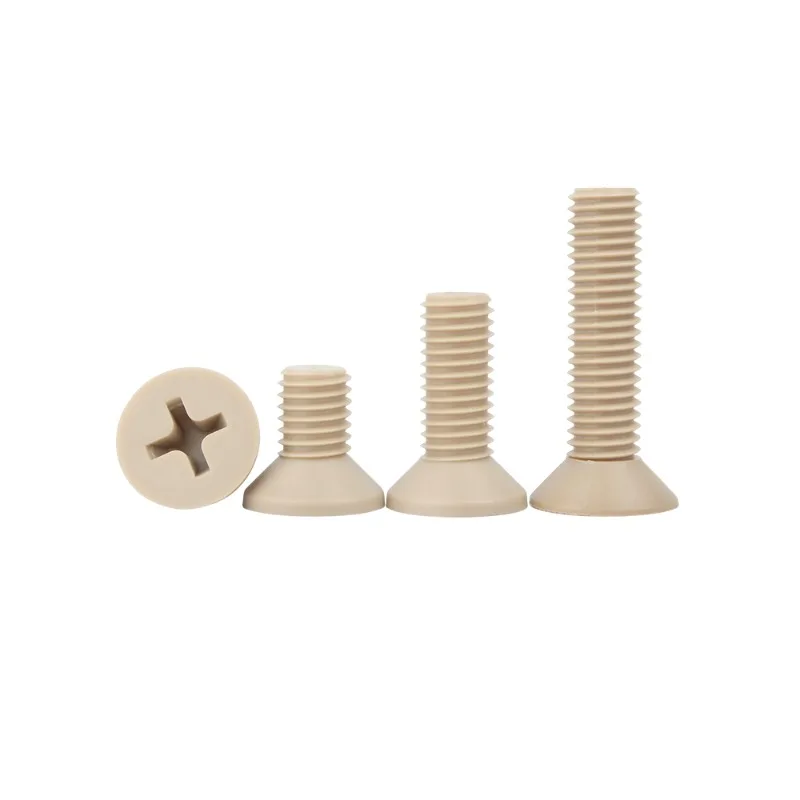 M1.2 M1.4 M1.6 M2 M2.5 M3 M4 M5 M6 M8 PEEK High-Temperature Resistant Cross Recessed Countersunk Head Machine Screw