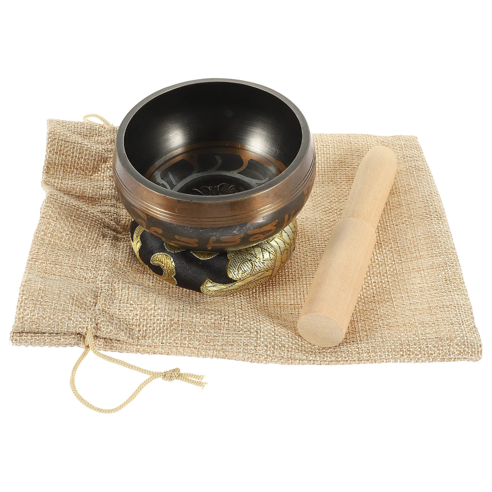 

1 Tibetan Copper Singing Meditation Sound Bowl For Relaxation Sound Bowl Meditation Set Buddhism Decorative Accessories Set