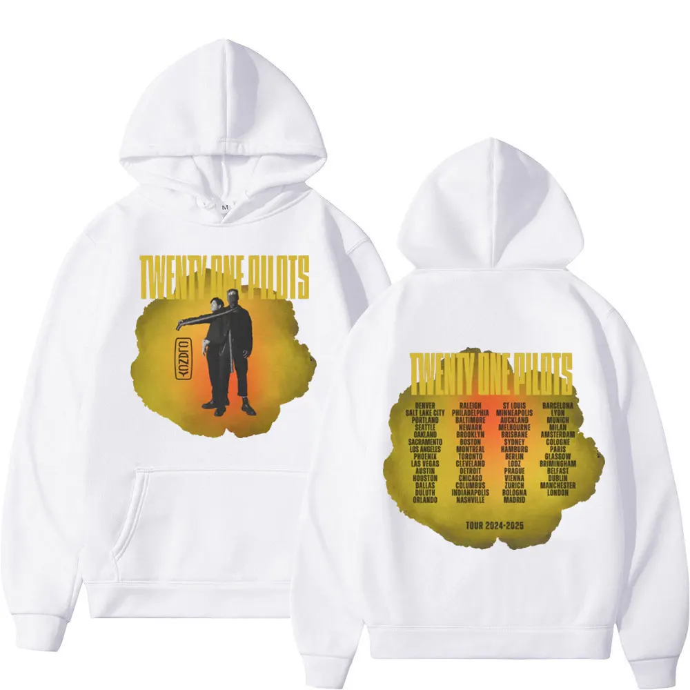 Twenty One Pilots Bands Graphic Hoodies The Clancy World Tour 2024 Hooded Sweatshirts Men Women Fashion Rock Vintage Pullovers