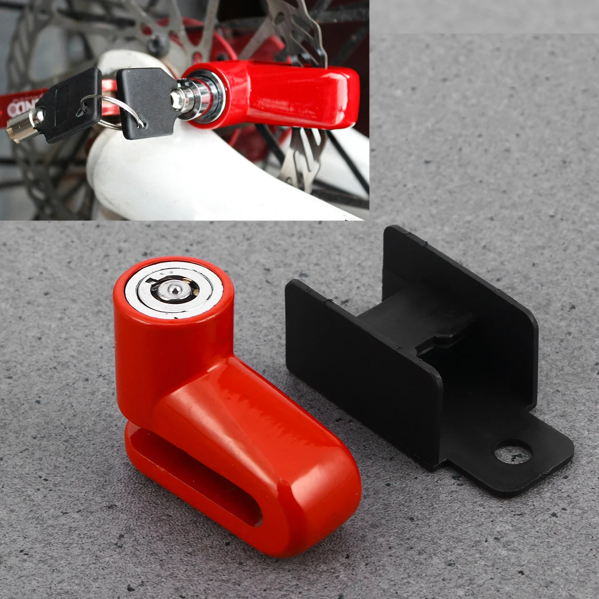 Bloqueo de freno de disco para bicicleta, motocicleta, bloqueo de seguridad antirrobo, ajuste Universal para Scooter, 1 pieza, construcción de Metal resistente, Simple