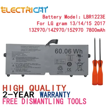 LBR1223E 하이 퀄리티 노트북 배터리, LG 그램 13, 14/15, 2017, 13Z970, 14Z970, 15Z970, 7800mAh, 무료 분해 도구, 신제품