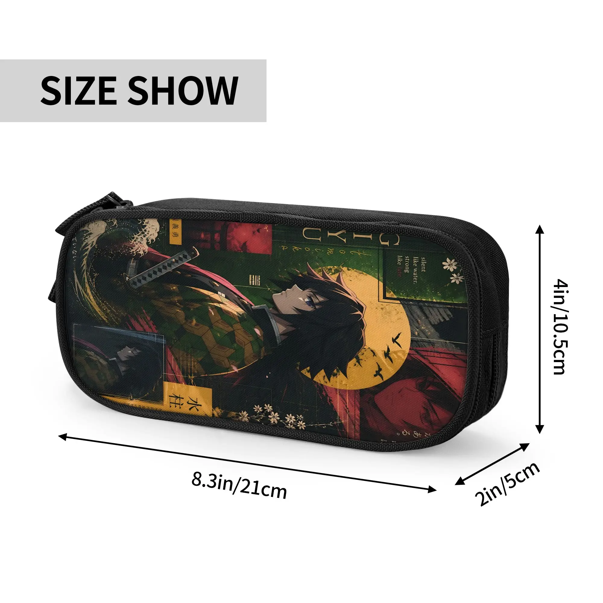 Custom Halloween Demon Slayer Large Capacity Bags for Child  School Pencil Bag for Boys Gilrs Kids