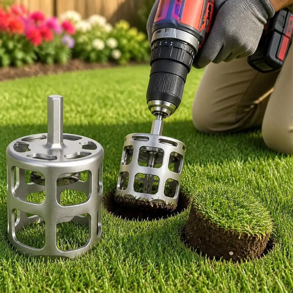 304 Stainless Steel Sprinkler Head Digging Tools Clear Overgrown Multi-Purpose Grass Sprinkler Trimmer Drill-Powered