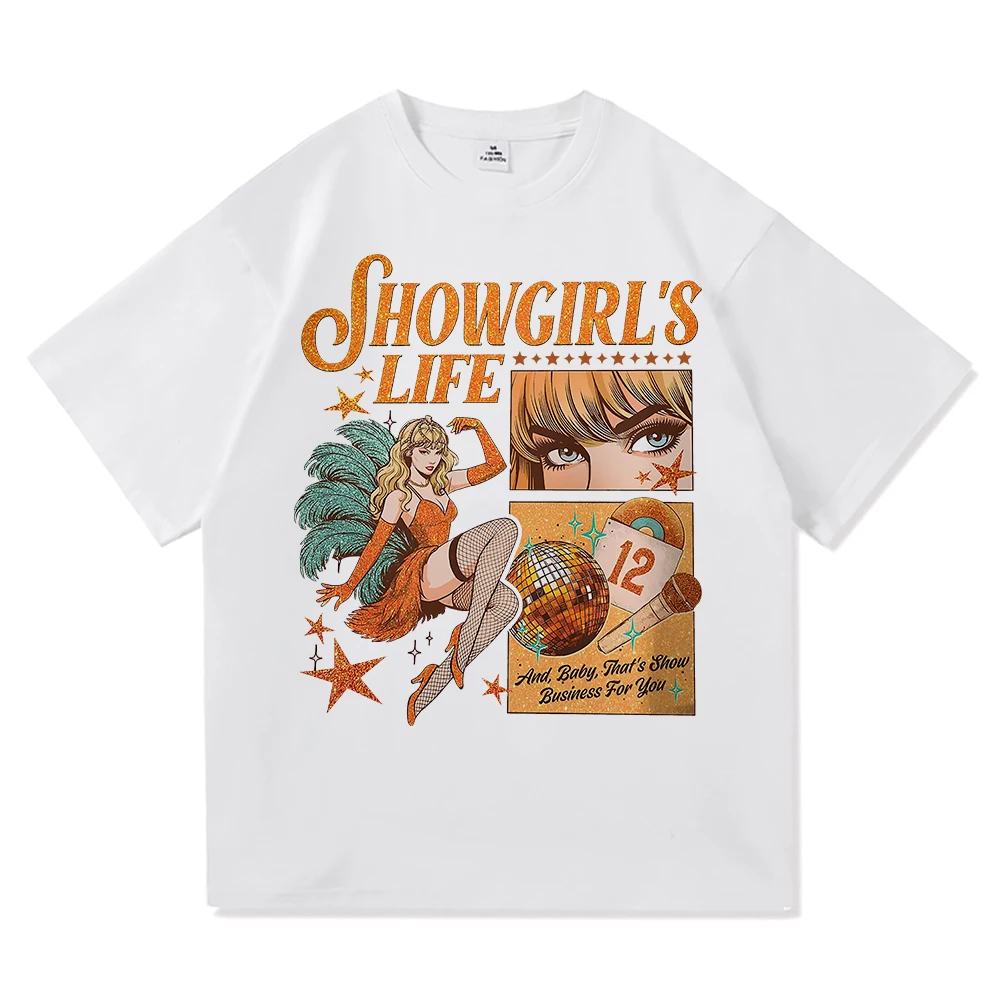 ألبوم جديد حياة فتاة الإستعراض تي شيرت موضة الرجال/النساء الجمالية TS12 تي شيرت للجنسين عالية الجودة خمر القطن تي شيرت #4