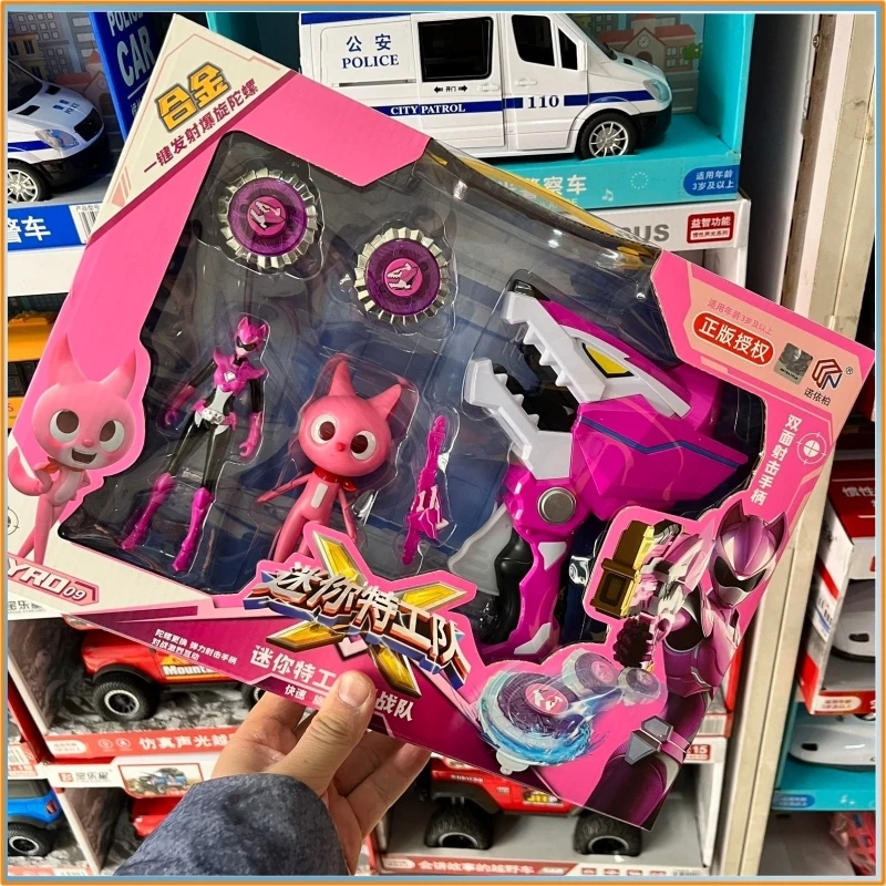 NUEVA peonza Original Mini Force Pull-String - Juguete de batalla Max y Lucy para niños |   Modelo de regalo para niños Juguete Gfit para fanáticos