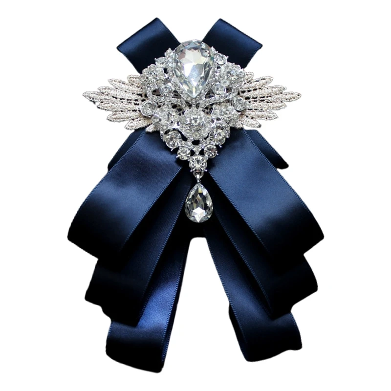 Jabot Collar Brooch Pin Fashion Neck Tie Bow Tie for Rhinestone Brooch Collar Fl