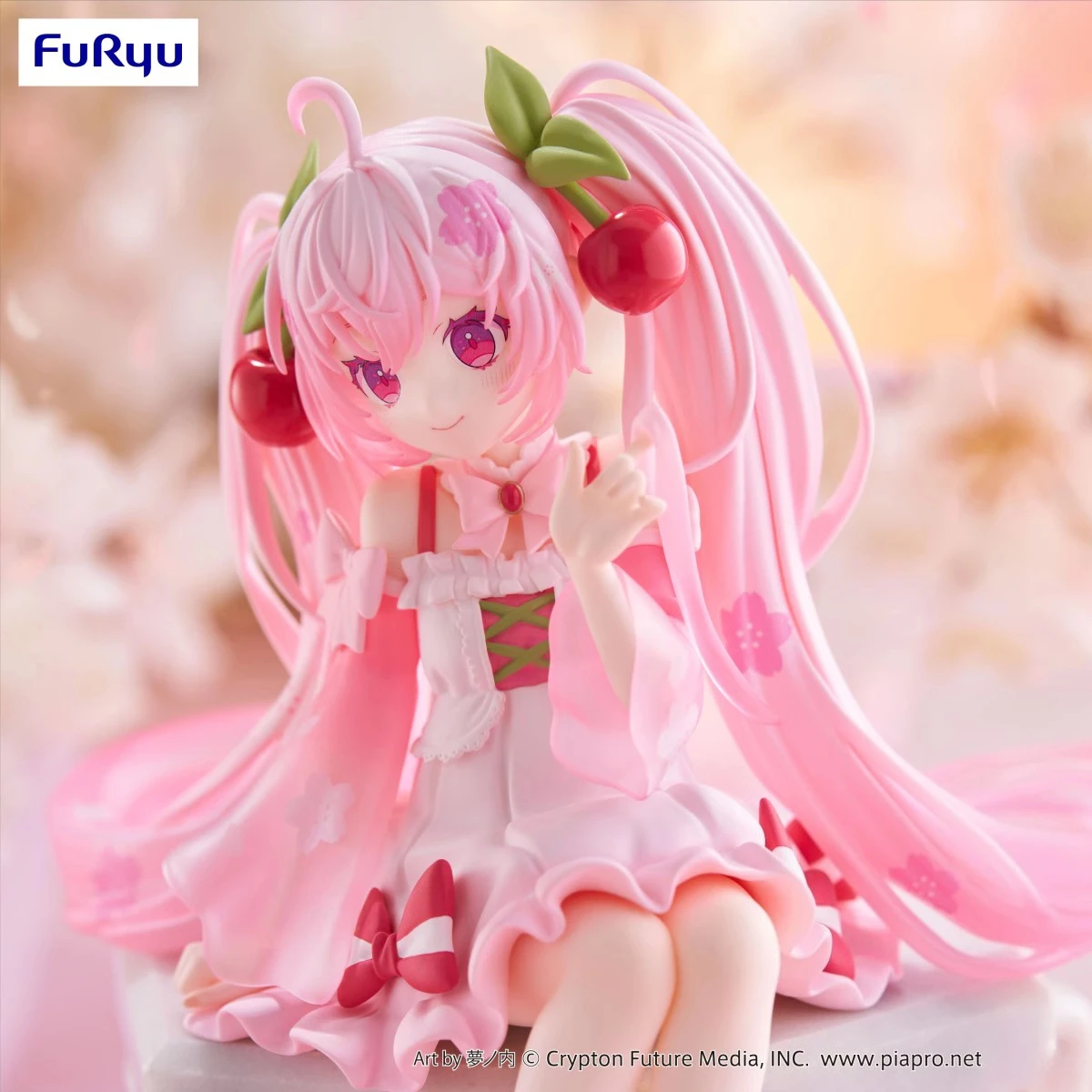 Original FuRyu Noodle Stopper Hatsune Miku -Sakura Miku 2025 Ver.- PVC 14CM Anime Action Figures Model Collection Toys Gifts