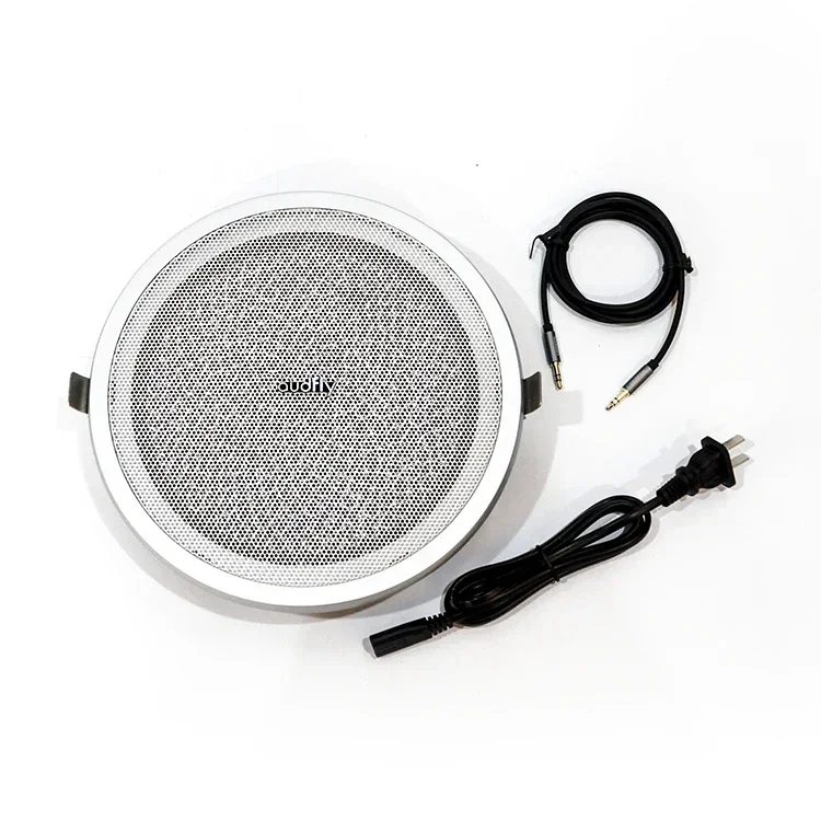 Audfly Round Amplified Built-in Directional Ceiling Speakers Directional Tweeters