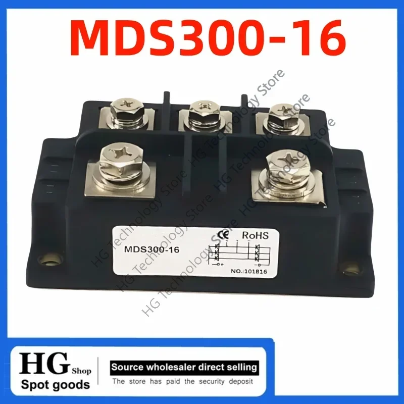 

Original brand new 300A 1600V 3-Phase Diode Bridge Rect MDS300-16 MDS300A 1600V M368:encapsulation 300A Bridge Rectifier