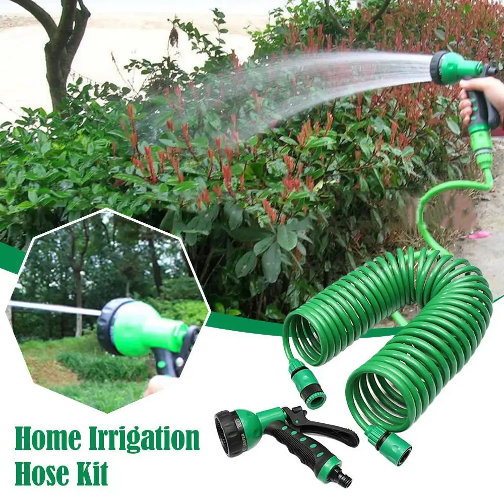 

EVA Garden Telescopic Spring Tube Sprinkler Plastic Water Pipe With Quick Connect Water Spray Garden Watering Irrigation Tools