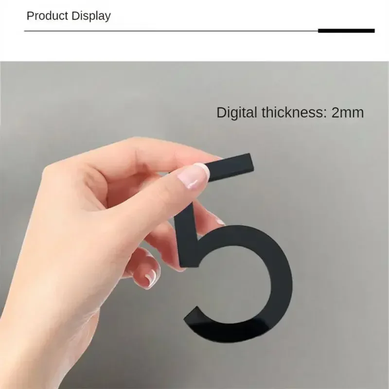 3D Digital House Number Sticker Plaque Sign Date Digits Door Plate Mailbox Address Sign Outdoor House Number Home Decor