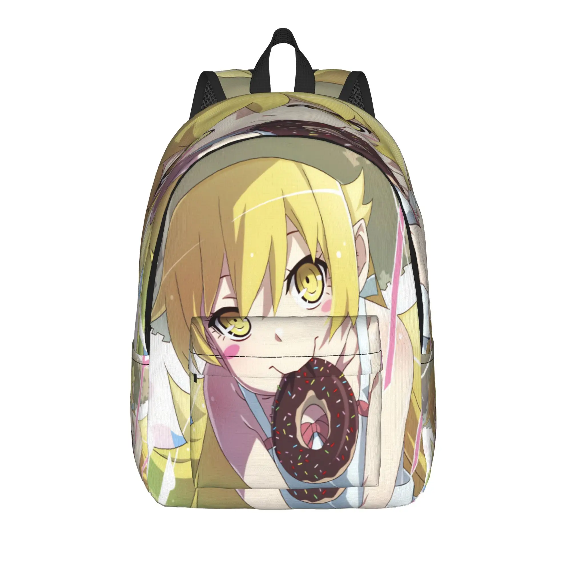 Oshino shinobu monogatari Backpack  Novelty Backpacks Girl Daily Large School Bags Custom Rucksack