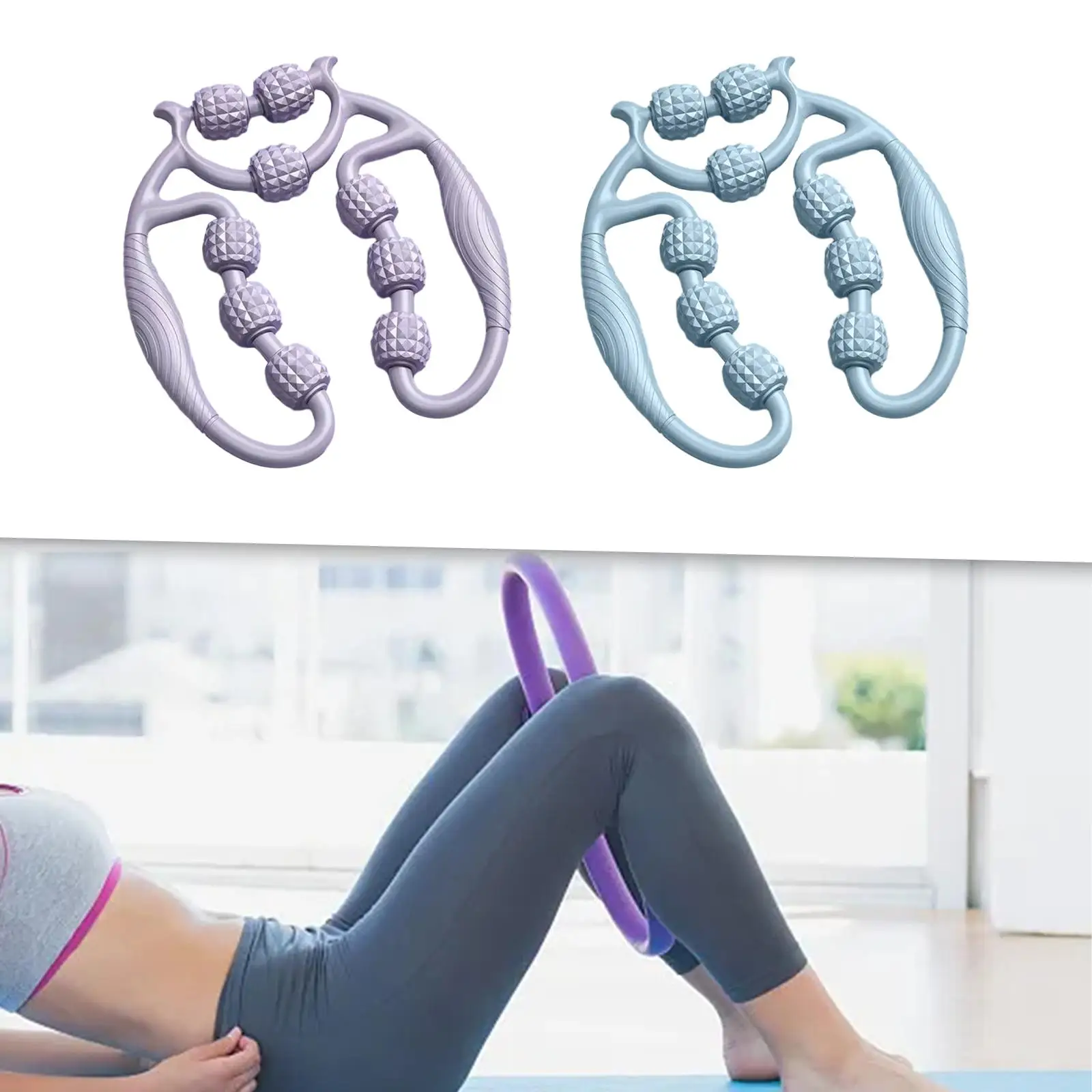 Fascia Muscle Hand Roller เครื่องมือนวดเก้าล้อมือถือทนทานแบบพกพา