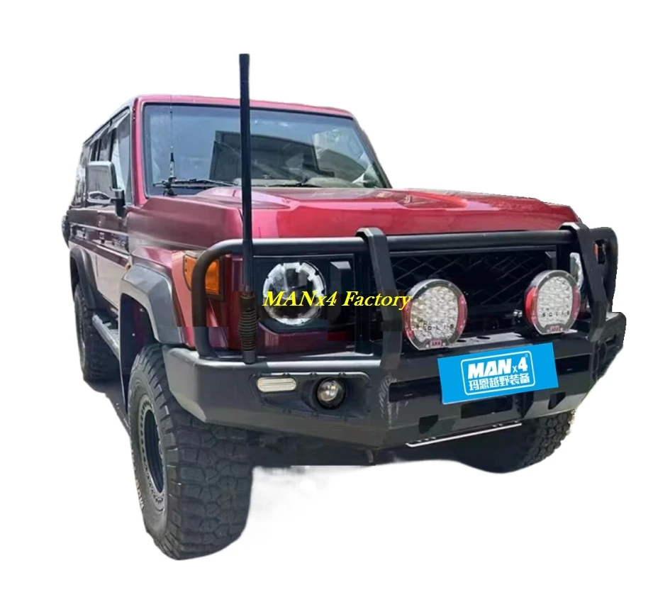 

2024+ Стальной передний бампер Лебедка Бампер Bull Bar для новой Land Cruiser 70 серии LC71 LC76 LC78 LC79 2024+