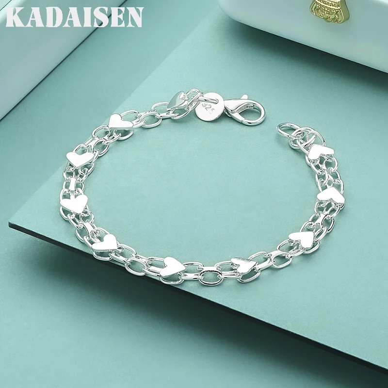 

Новые роскошные классические браслеты в форме сердца из стерлингового серебра 925 пробы для женщин, модные дизайнерские украшения, подарки на свадьбу, день рождения