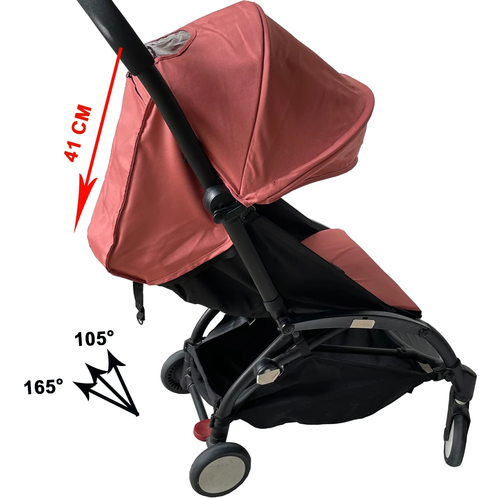 MomTan-Poussette double couche en tissu imperméable pour bébé, ensemble de remplacement compatible avec YOYOYO2, vidéo rose, 1:1