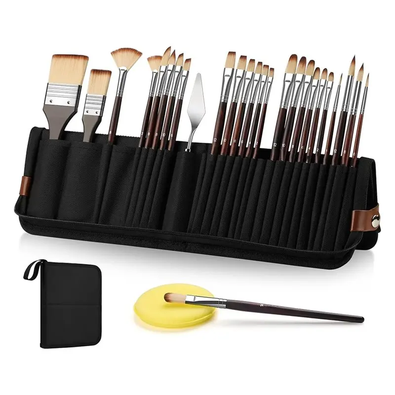 

ABKW-Профессиональный набор кистей для художника, 1 комплект, 26 шт., для акрилового масла, покраски на лице