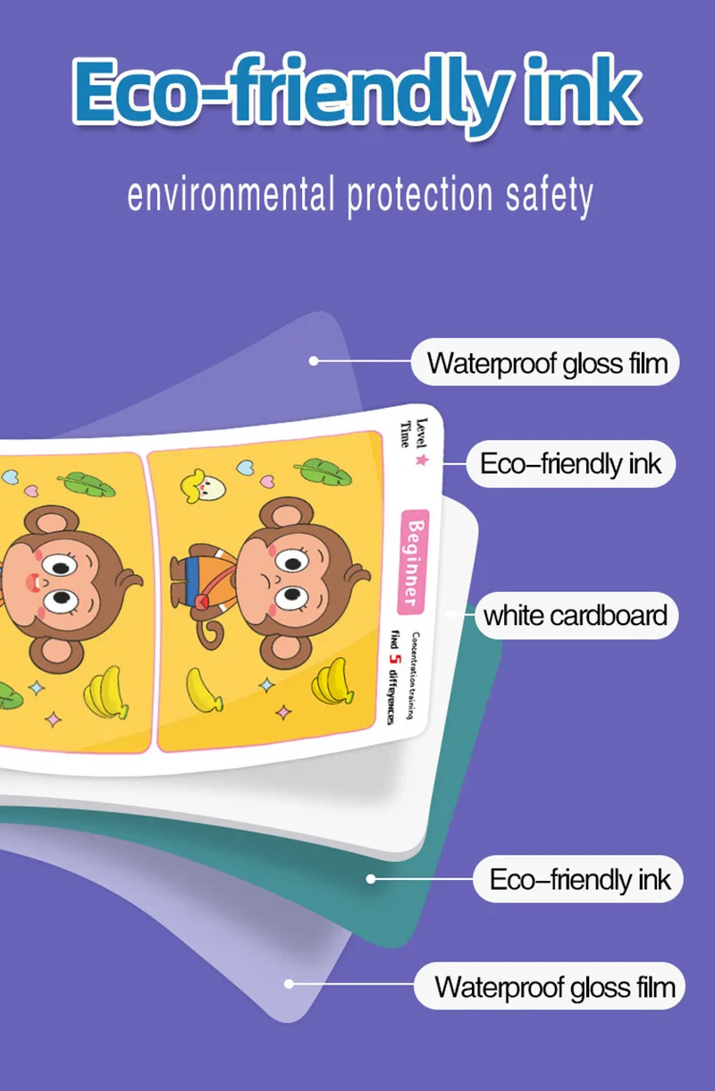 Edukacyjna gra na wykrywanie usterek: wielorazowe papierki do ścierania do treningu koncentracji i uwagi ﻿ Edukacja wczesnoszkolna i oświecenie