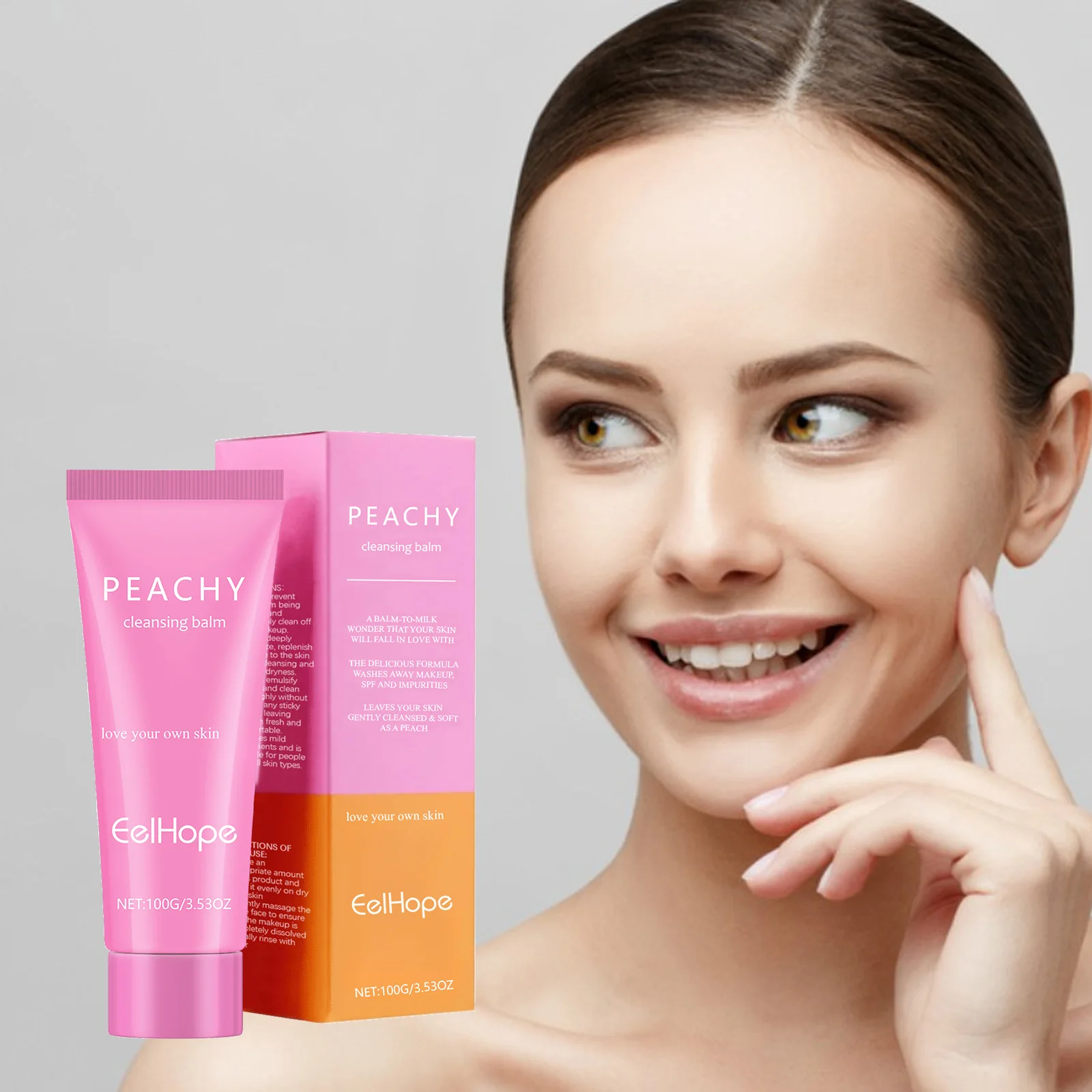 イールホープ ピーチ メイク落としクリーム 洗顔 日焼け止め除去 敏感肌用 クレンザー 保湿 フェイシャルクレンジングクリーム
