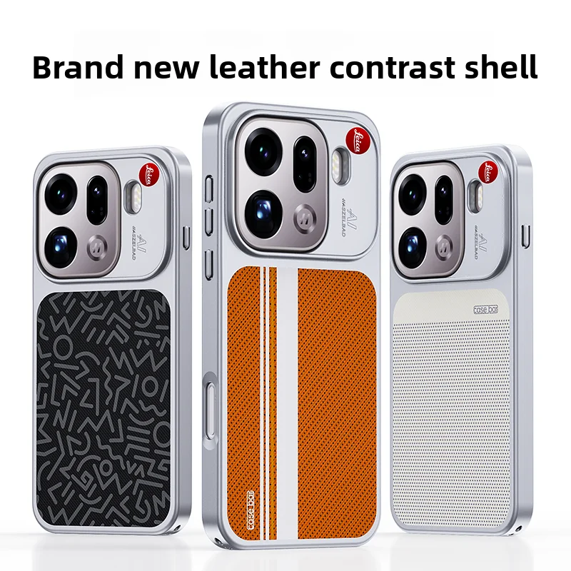 For OPPO Find X9 Pro Case Fashion Tag Hard PC+PU Magnetic Ma