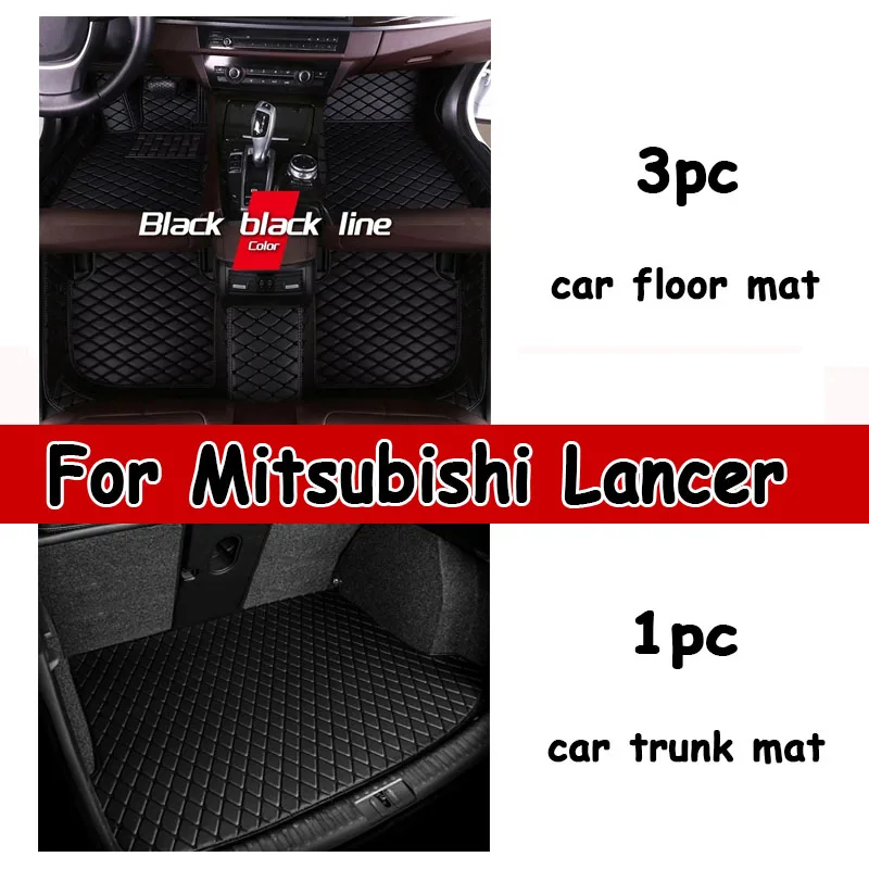 Car Floor Mat For Mitsubishi Lancer II Cedia Virage 2009~ 2014 Accesorios Para Auto Non-slip Floor Mats Car Accessories Interior