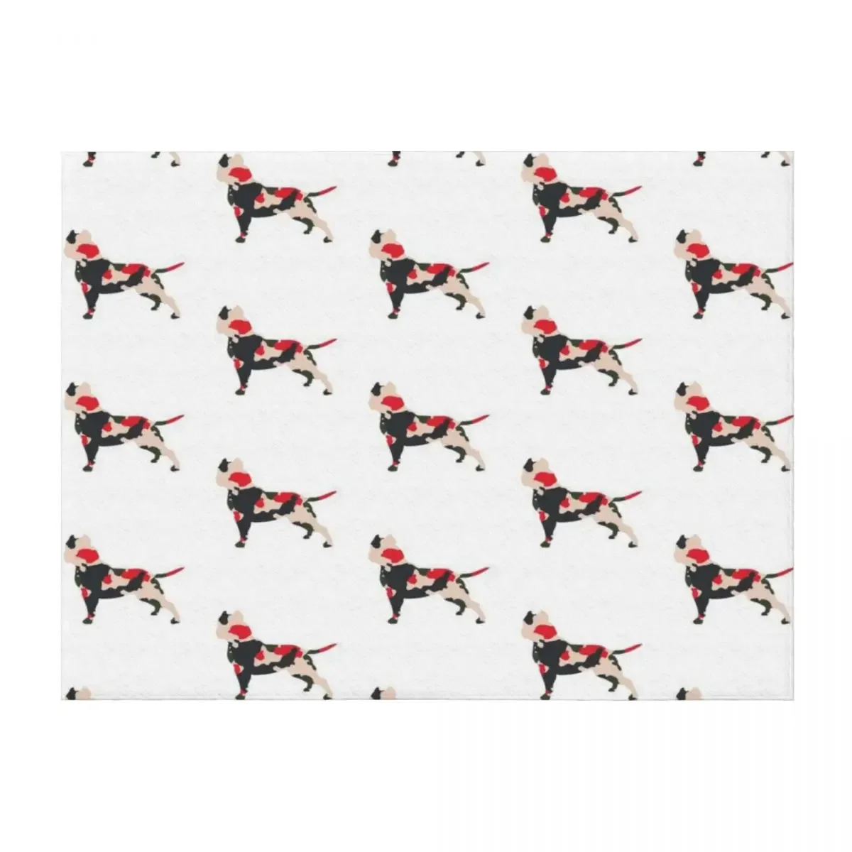 

American bully blue camouflage Throw Blanket Shaggy Weighted Sofa Quilt Plush Blankets