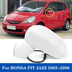 1PCS Car Door Rearview Side Mirror Assembly For Honda FIT JAZZ 03~08 FIT SALOON CITY 07~08 3PINS Without Light Unpainted