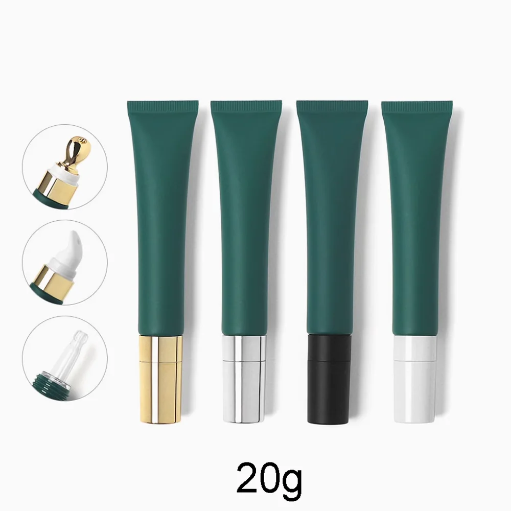 

20 г матовый зеленый сжимаемый флакон 20 мл пустой мягкий тюбик губная помада массажный крем для глаз сыворотка тональный крем многоразовый контейнер