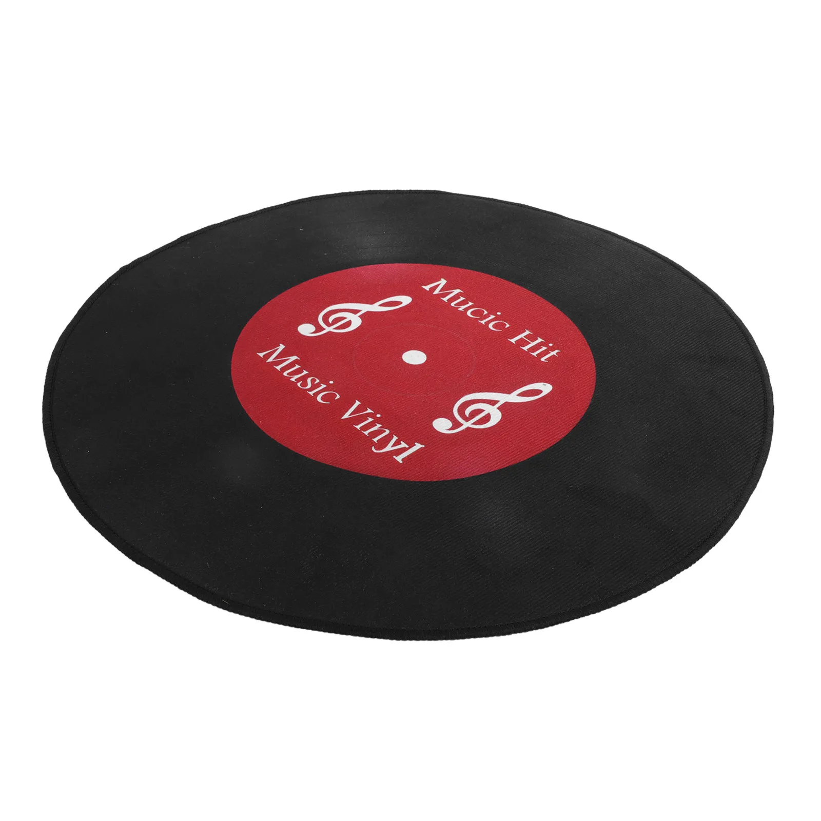 Vinyl Record Round Rug Non-Slip Soft Area Rug 60Cm Music Record Round Carpet Living Bedroom Dining Room Home Aesthetic Floor Mat