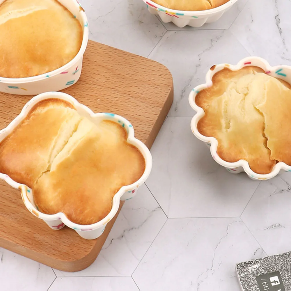 Muffin Candies Color Silicone Cake Cup Anti-heating Non-sticky Baking Mold For Baking