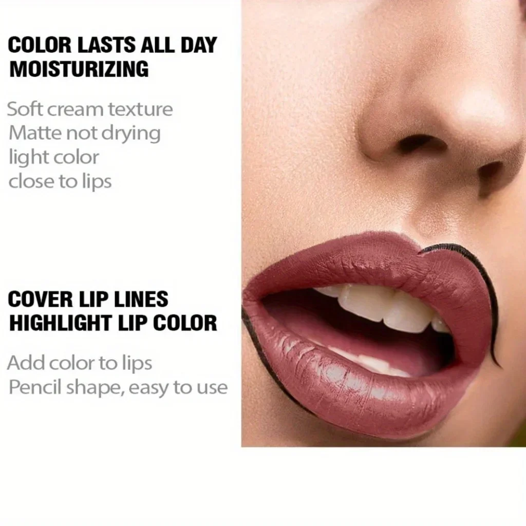 مجموعة أقلام تحديد الشفاه المخملية مكونة من 3 قطع، أحمر شفاه مقاوم للماء يدوم طويلاً، لمستحضرات التجميل غير اللامعة
