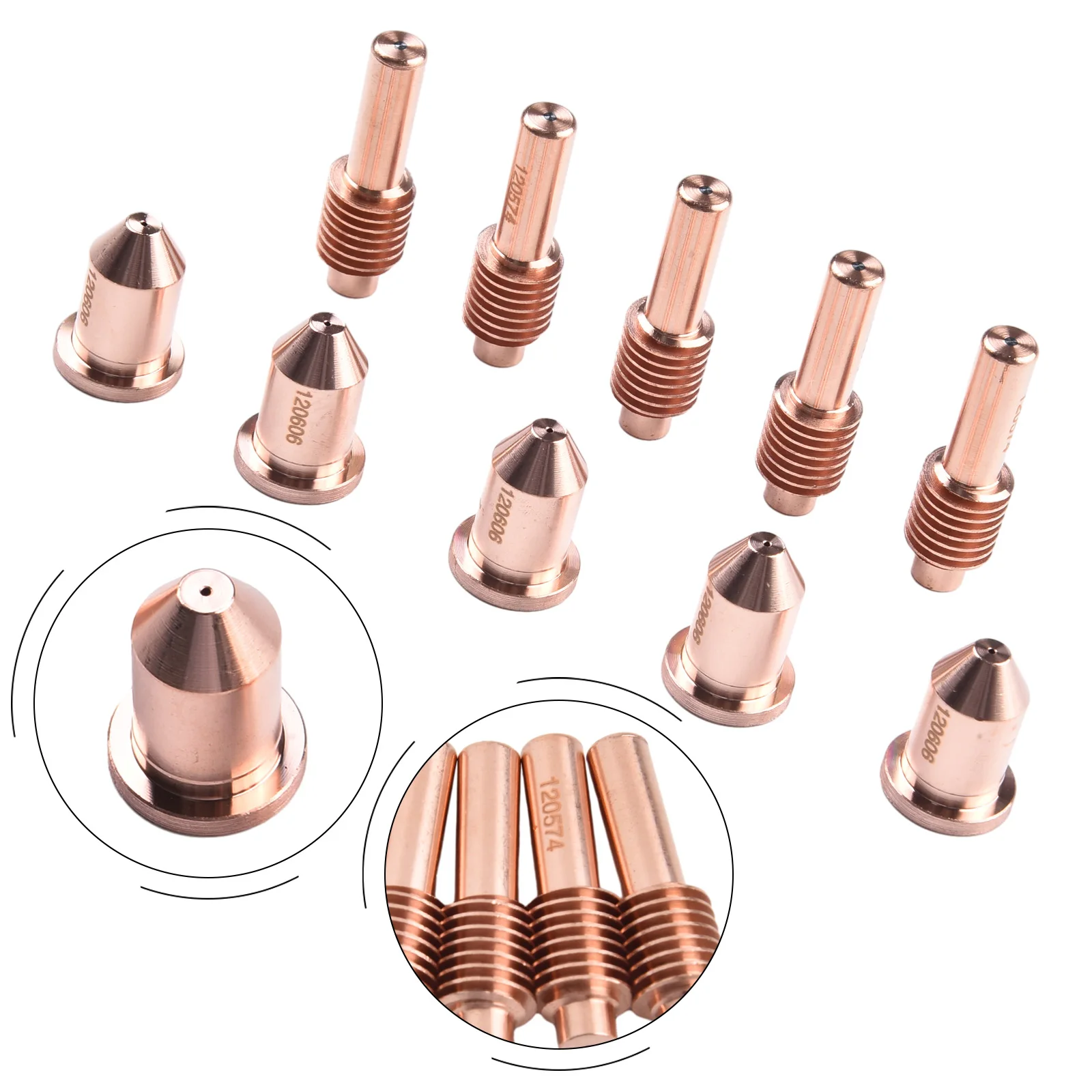 

10pcs 120574 Electrode 120606 Nozzle Fittings Plasma Torch PMX 600 800 900 For Welding Equipment Welder Tool Accessories