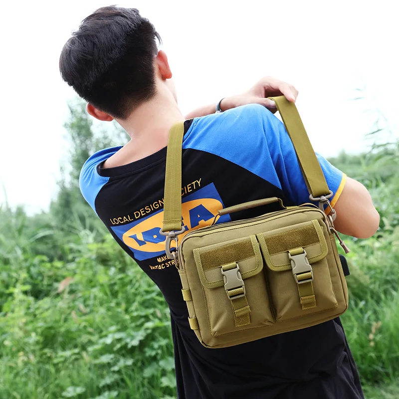 Small USB Tactical Handbags Bag Men\'s Messenger Sport Crosscody Bags Sling Single Shoulder Camping Hiking Bag Daily Bag