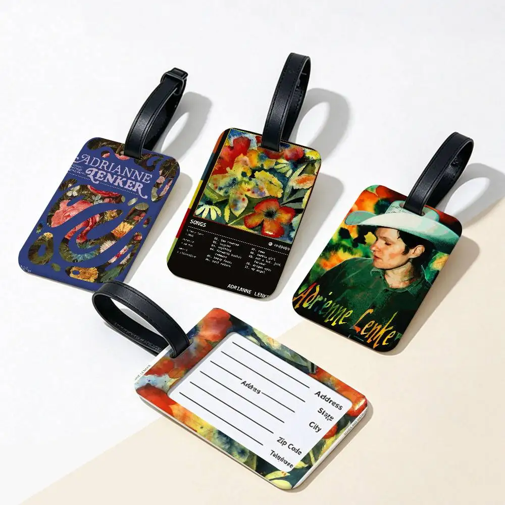 A-Adrianne-Lenker-Songs Waterproof PVC Baggage Tag With Info Card Anti lost Identification Tag For Luggage School Backpack