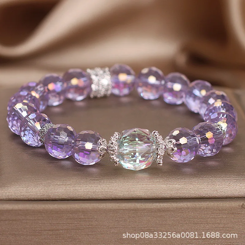 

Браслет из австрийского аметиста, женский легкий роскошный нишевый элитный лесной стиль, милый студенческий браслет, подарок для лучшего друга