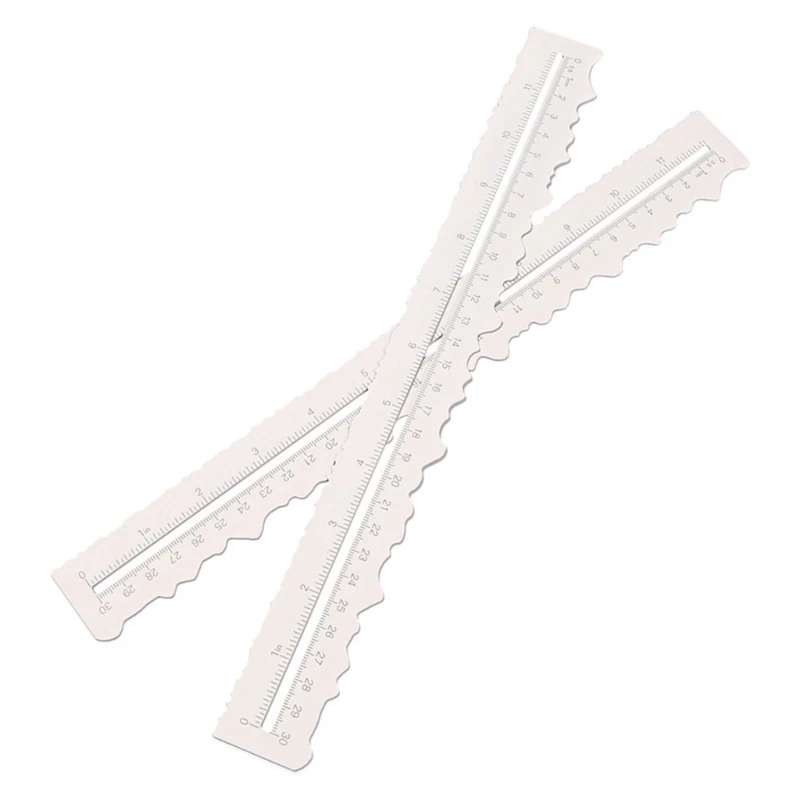 Irregular Jagged Ruler Metal Paper Tearing Ruler Craft Ruler Deckle Edged Ruler 601D