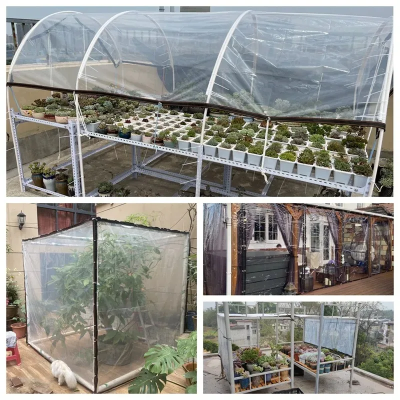 

0.1MM PE Film Tarpaulin Garden Succulent Plants Rainproof Cover Gazebo Furniture Waterproof Tarp Cover