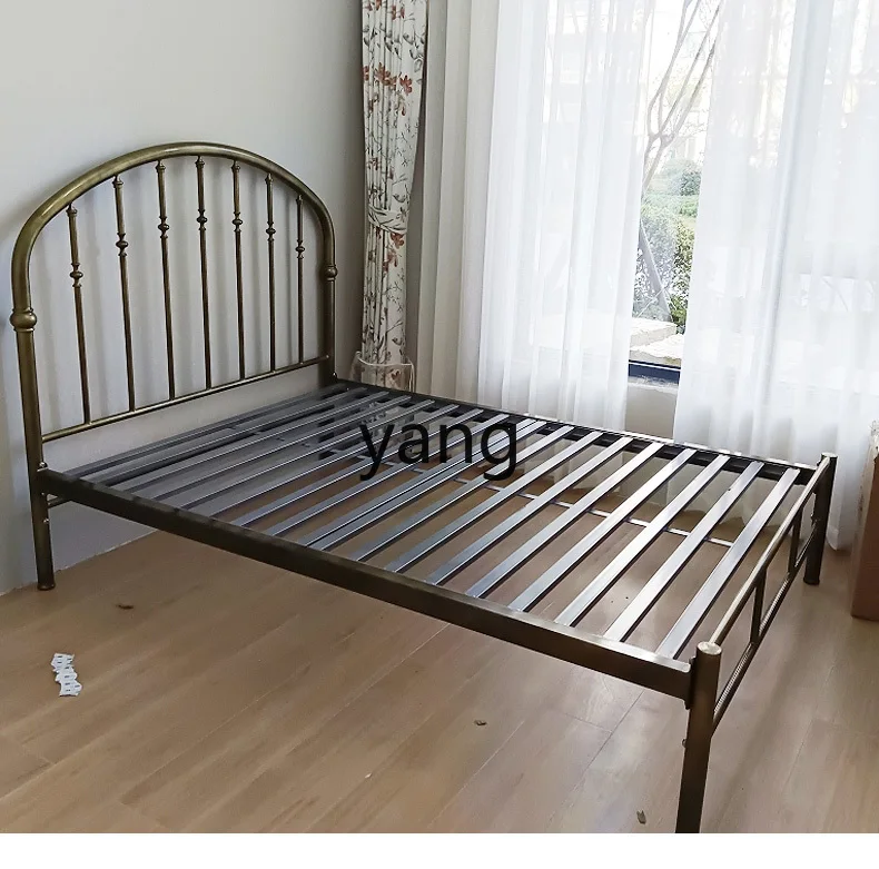 LH Iron Art Bed Simple Modern Double Light Luxury Style Single Iron Frame Bed