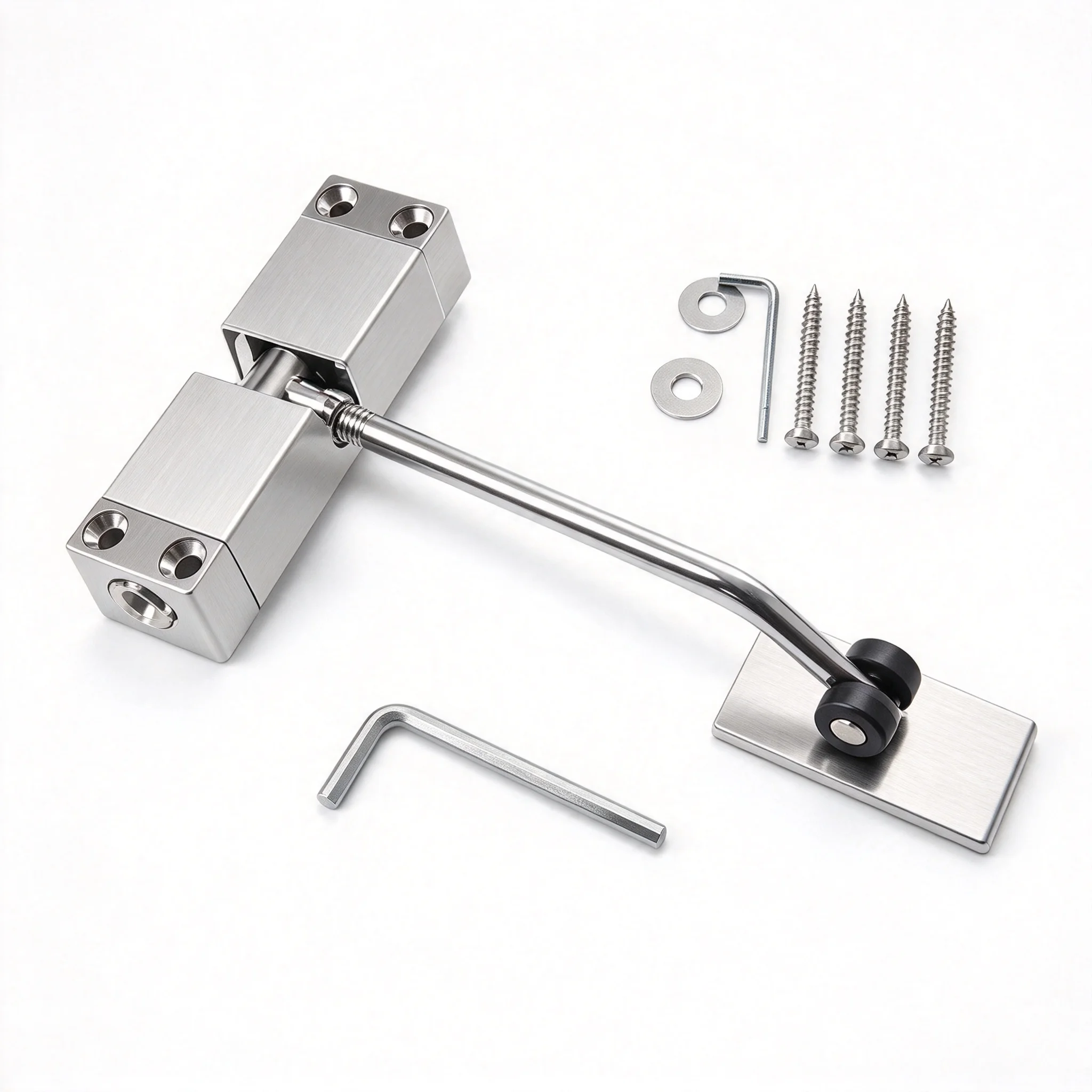 HTMCK Adjustable Spring Soft Close Door Closer for Wooden Door, Household Simple Door Self Closing Device