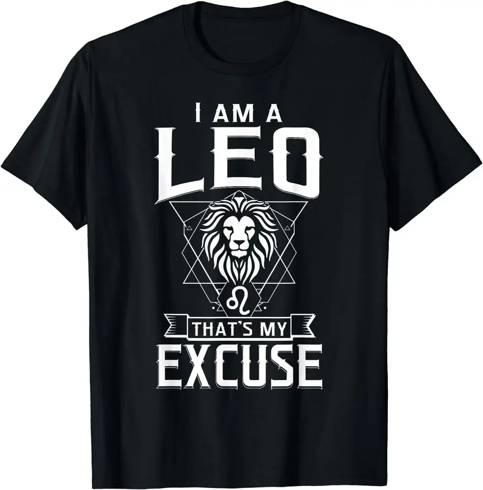 Lion graphic art July August Birthday Gifts Leo Zodiac sign T-Shirt Size S-5XL