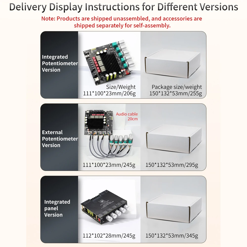 ST21 PRO TPA3221 Bluetooth 5,2 Плата усилителя мощности 2,1-канальный аудио стерео сабвуфер 100WX2 + 200 Вт TREBLE Тюнинг басов Звуковой усилитель