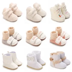 Baby Autumn Winter Boots Baby Girl Boys Winter Warm Shoes white Fashion Toddler First Walkers Kid Shoes 0-18M