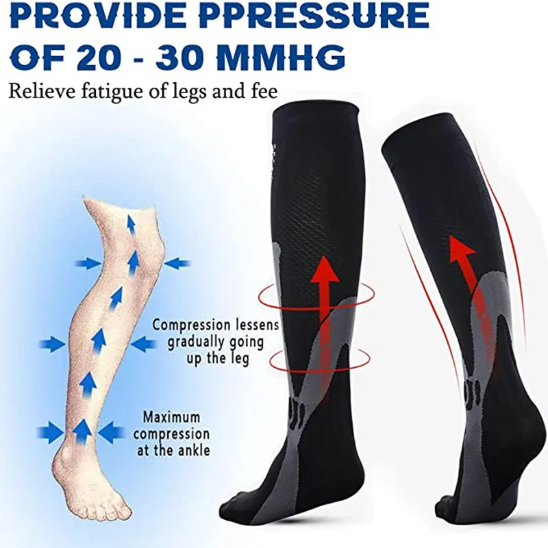 Xihbxyly Chaussettes de Compression pour Femmes 15-25 Mmhg Chaussettes de Compression Longues Chaussettes de Compression Bas de Voyage Bas de Soutien pour Varices Œdème Vol Sports Voyage Xihbxyly Chaussettes de Compression pour Femmes 15-25 Mmhg Chaussettes de Compression Longues Chaussettes de Compression Bas de Voyage Bas de Soutien pour Varices Œdème Vol Sports Voyage