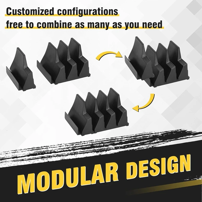 4Sets Tool Magnetic Wrench Organizer For Drawer Storage Modular Wrench Organizer Fits Small & Large Size Wrench