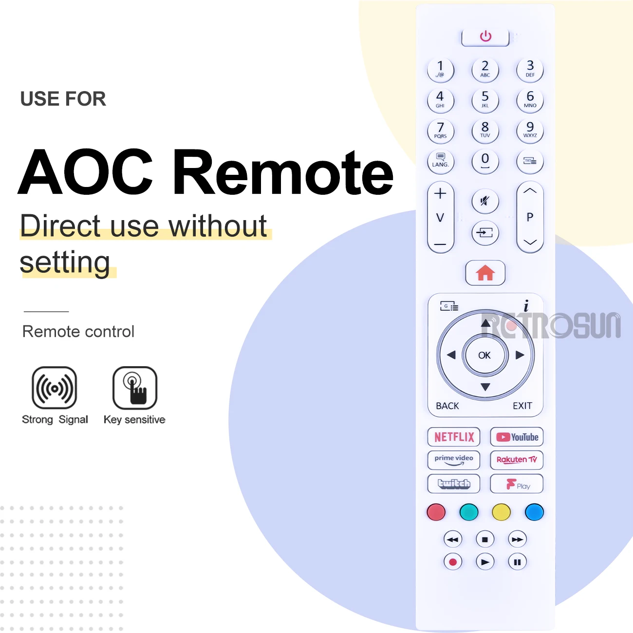 อะไหล่รีโมทคอนโทรลสำหรับ techwood RC45137P ทีวี