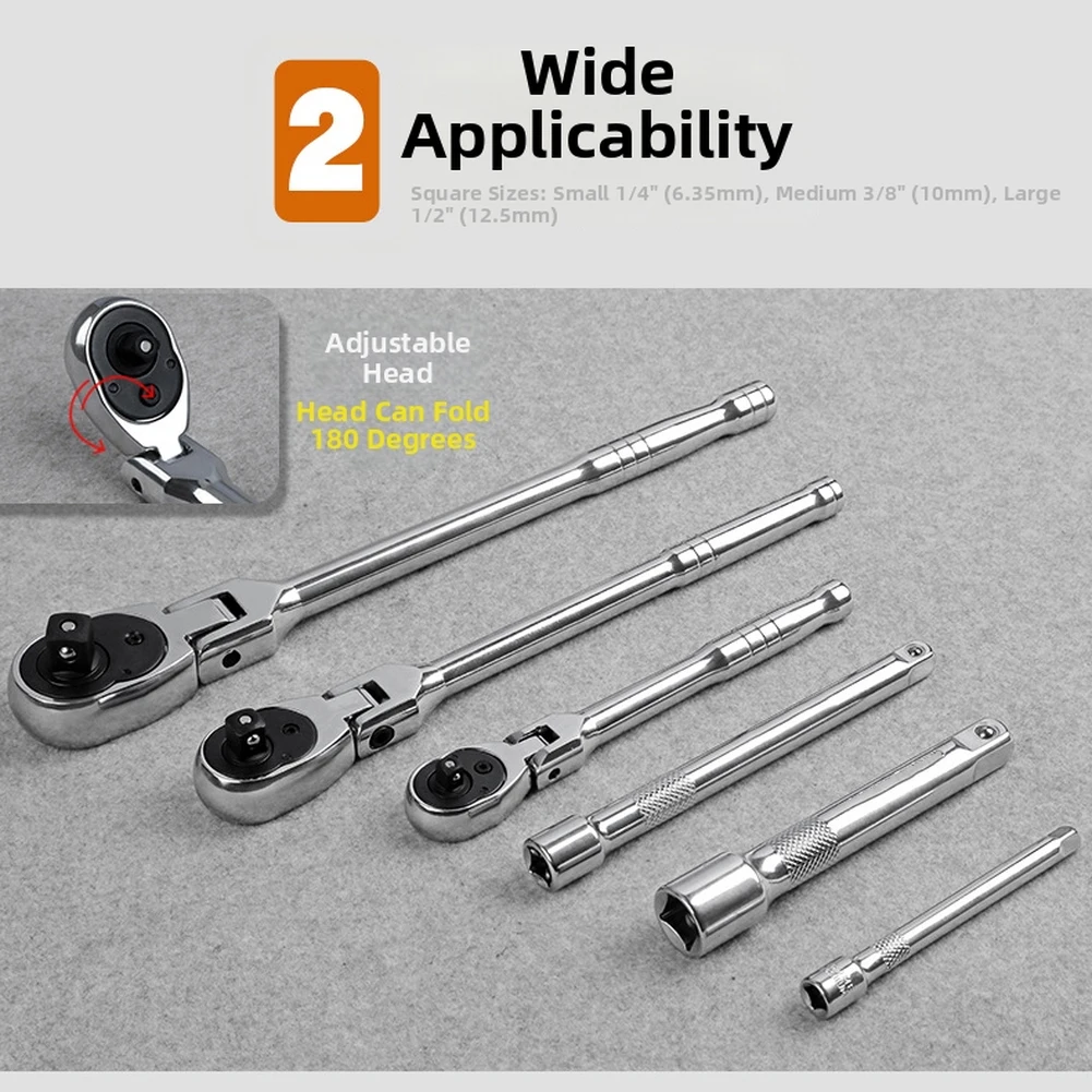 six-piece-ratchet-wrench-set-72tooth-folding-reversible-ratchet-wrench-compact-versatile-tool-quick-release-ratchet-wrench-set